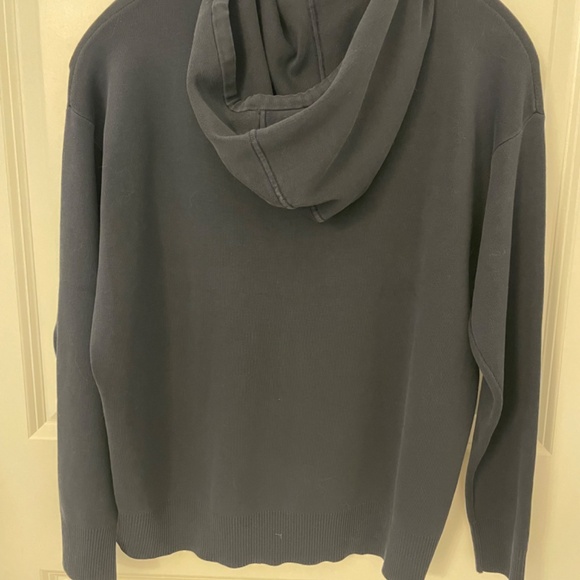 Vince washed hoodie-luxury sweater sweatshirt in navy - Picture 7 of 13